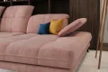 Ecksofa mit verstellbarer Sitztiefe und Kopfteile