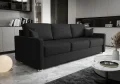 Ledersofa AVANTI DL Leder Couch mit Schlaffunktion 230 cm - Schwarz