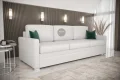 Ledersofa AVANTI DL Leder Couch mit Schlaffunktion 230 cm - Weiß