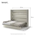 Wandklappbett 160x200 Horizontal Schrankbett Lenart BED CONCEPT Kashmir Beige 4