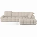 TOLLO L Ecksofa in L-Form mit elektrischer Sitzverstellung, Schlaffunktion & Bettkasten – modern & funktional – Beige (Element 17)