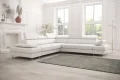 Ecksofa Echtleder GALAXY MAX 280x280 cm, Weiß