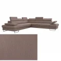 Ecksofa Echtleder GALAXY MAX 280x280 cm – Ledersofa L-Form mit Schlaffunktion & Bettkasten, Toffee (U-16)