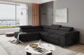 Ecksofa Antonia ontario 100  schwarz links