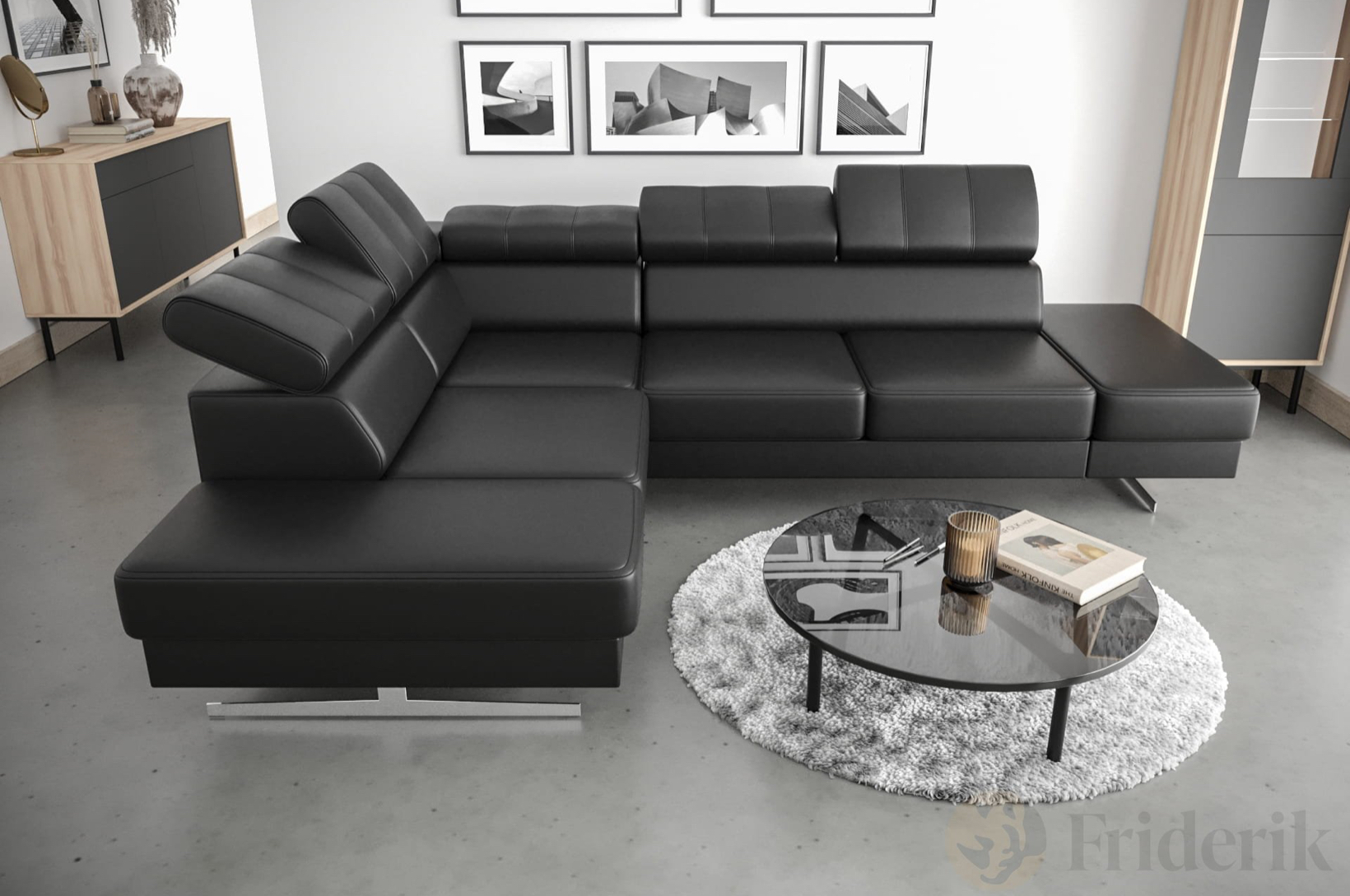 ecksofa Emporio leder sofa