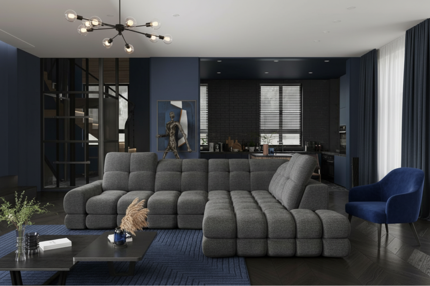 Tollo L Ecksofa mit Schlaffunktion und Bettkasten