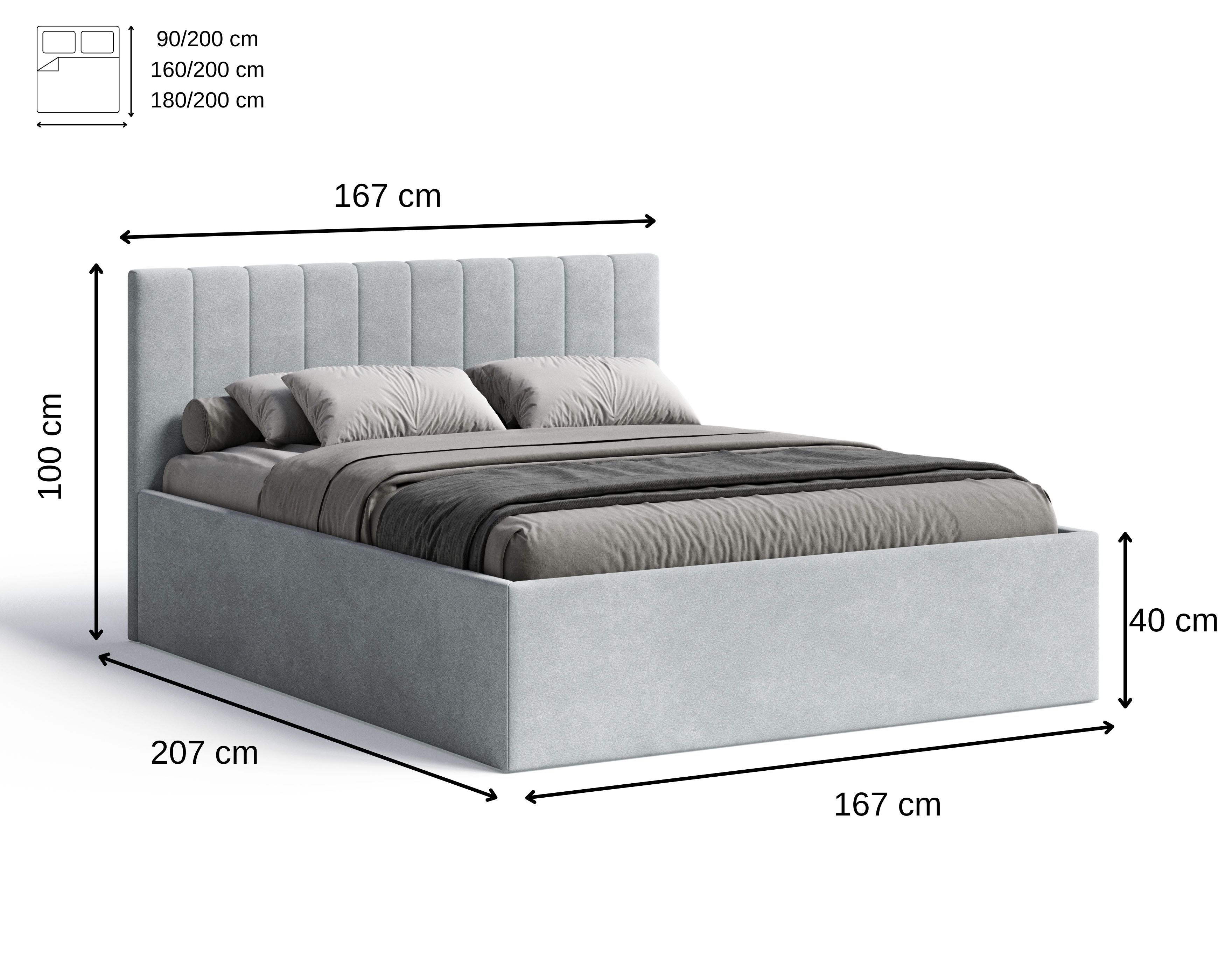 Polsterbett Dona 160x200 cm