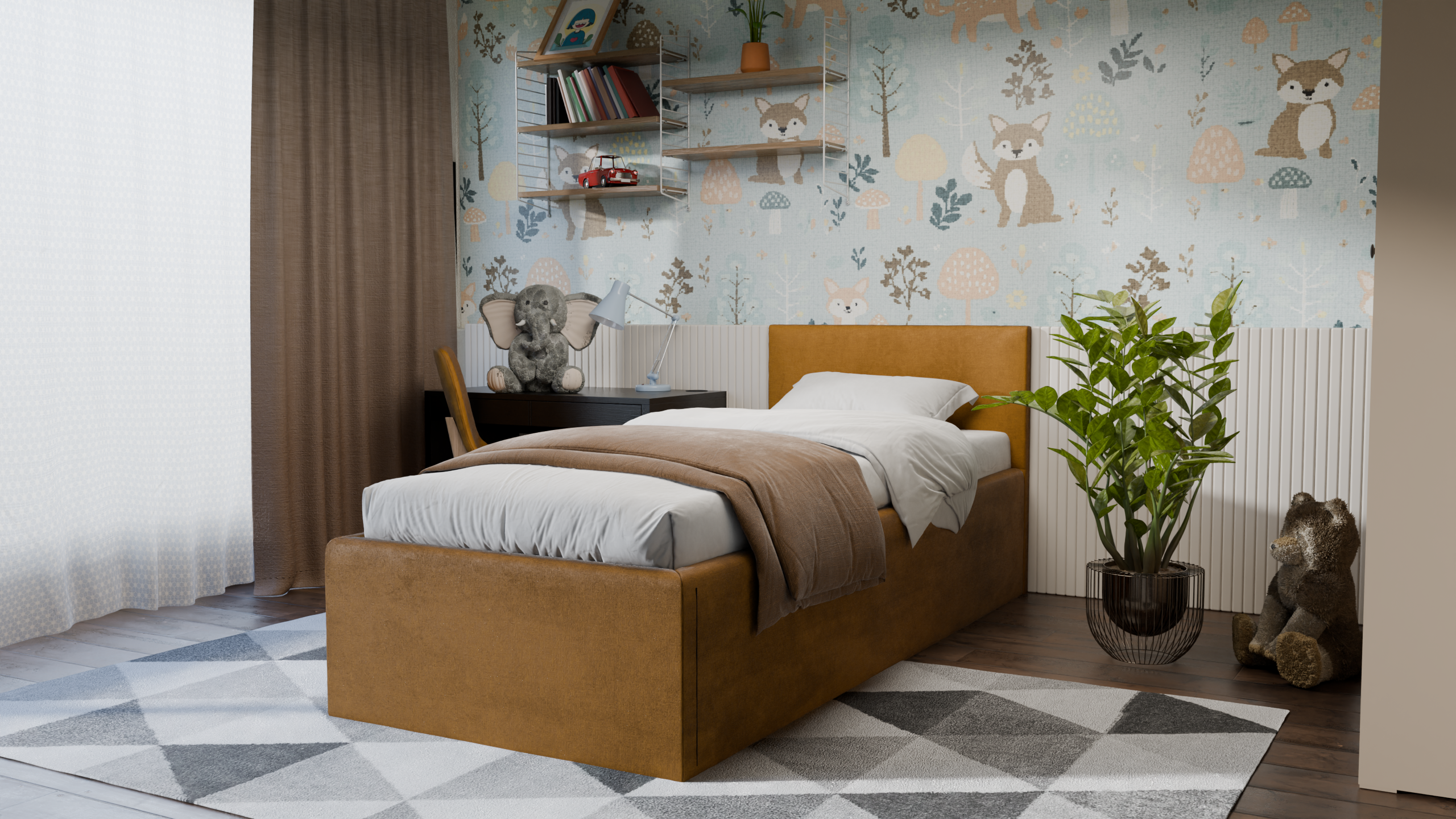 Dona Polsterbett 90x200 cm - Noble 48