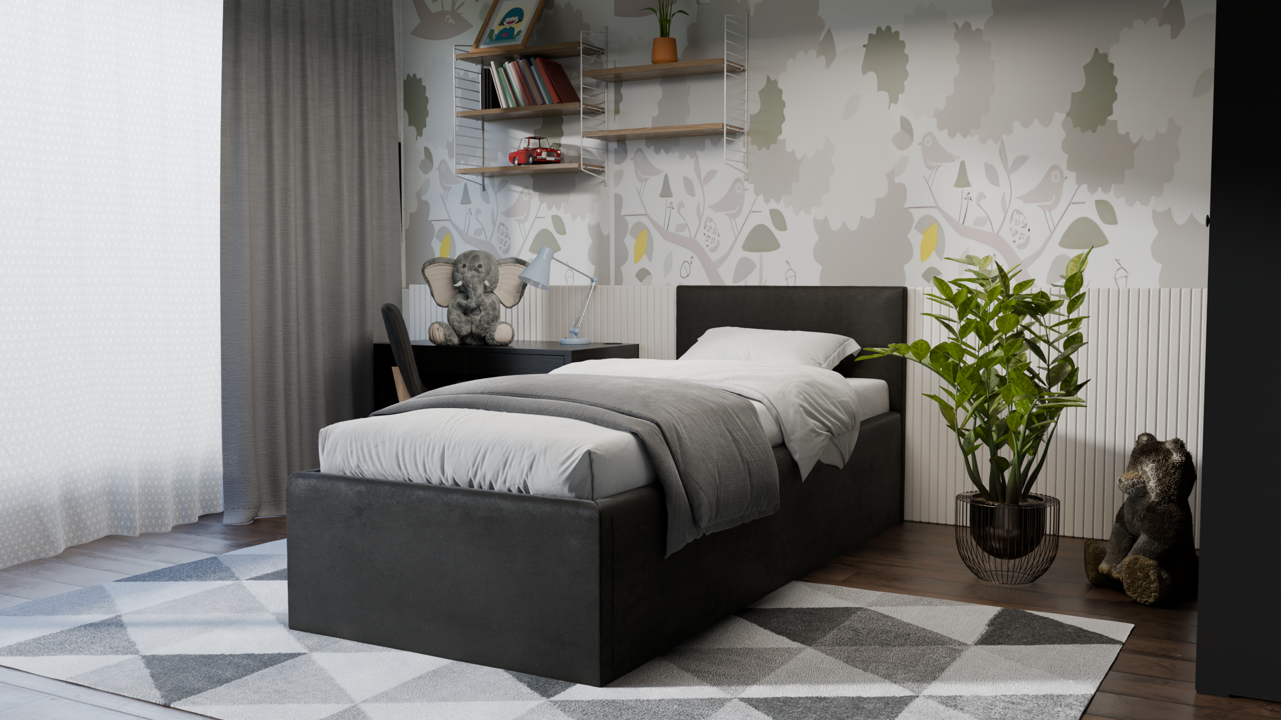 Dona Polsterbett 90x200 cm - Noble 95