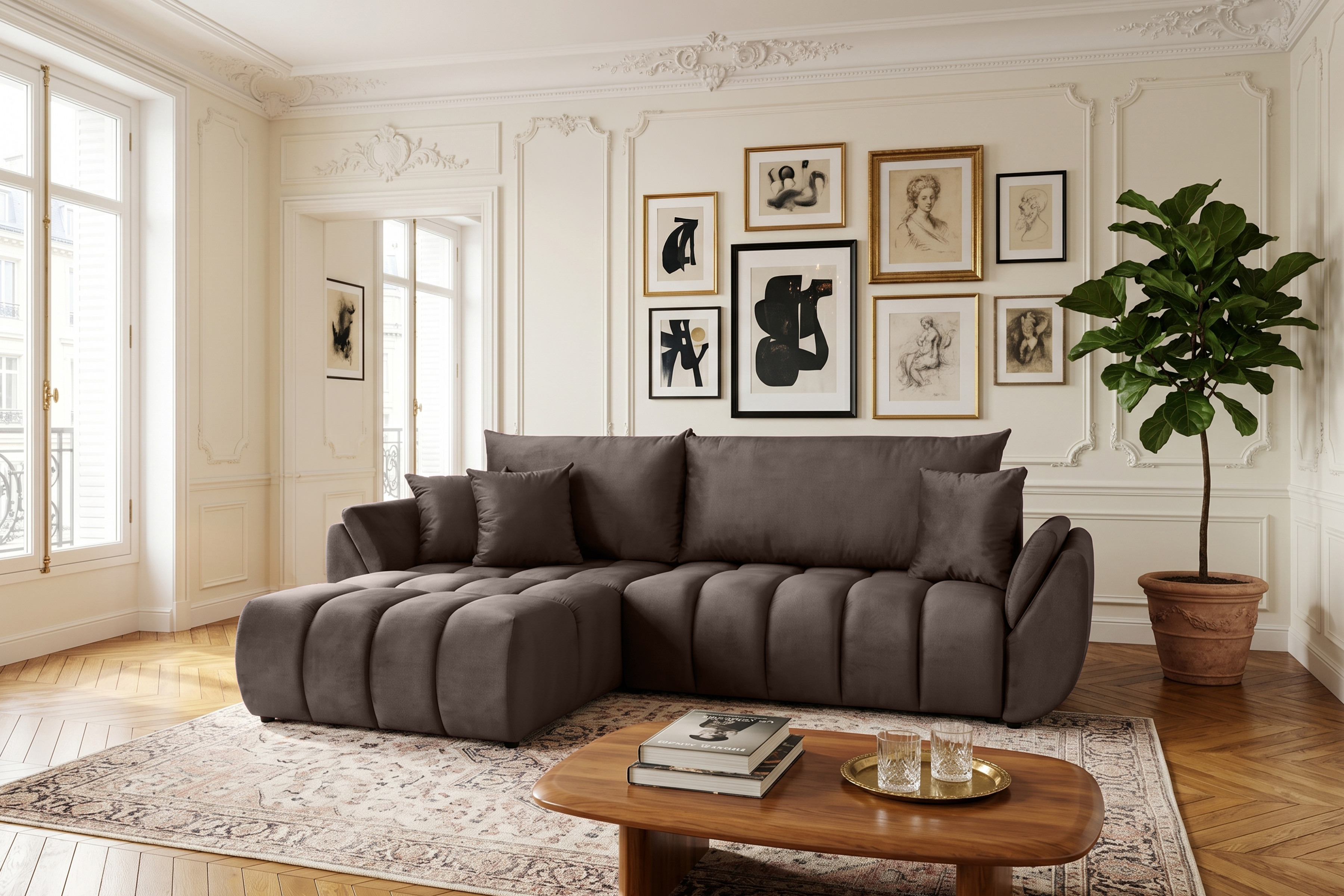 Ecksofa OTI Braun