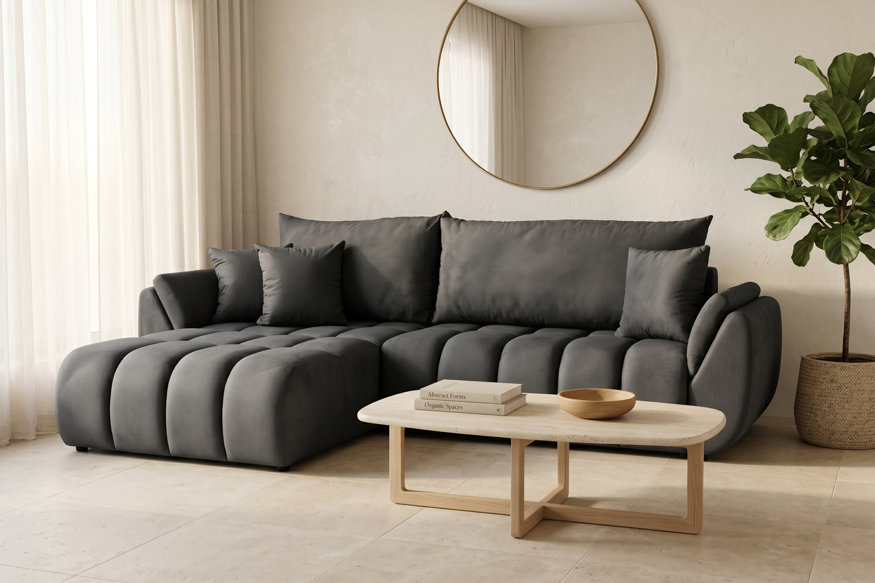 Ecksofa OTI Dunkelgrau