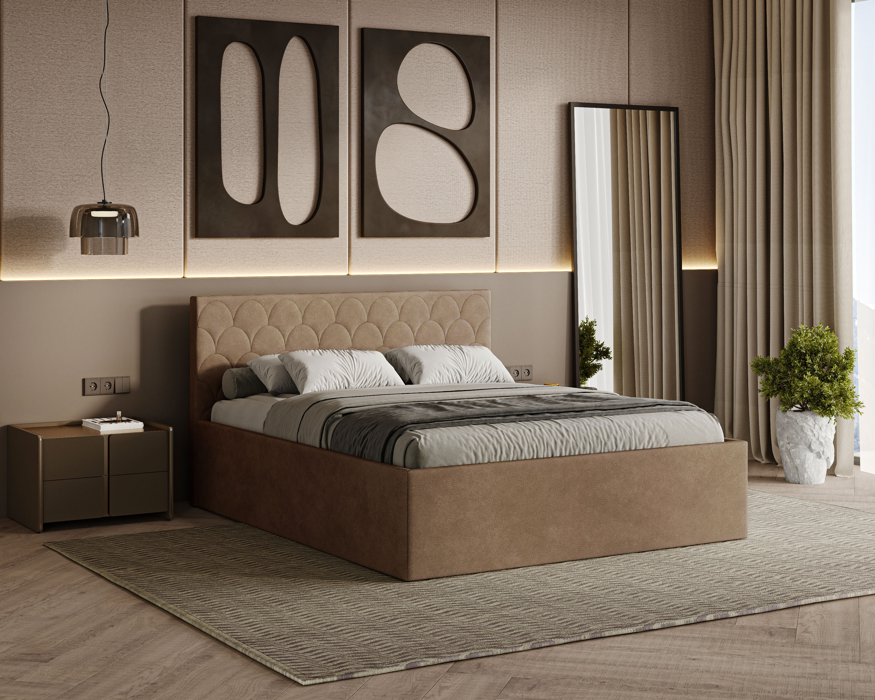 Radius Polsterbett 160x200 cm - Noble 09