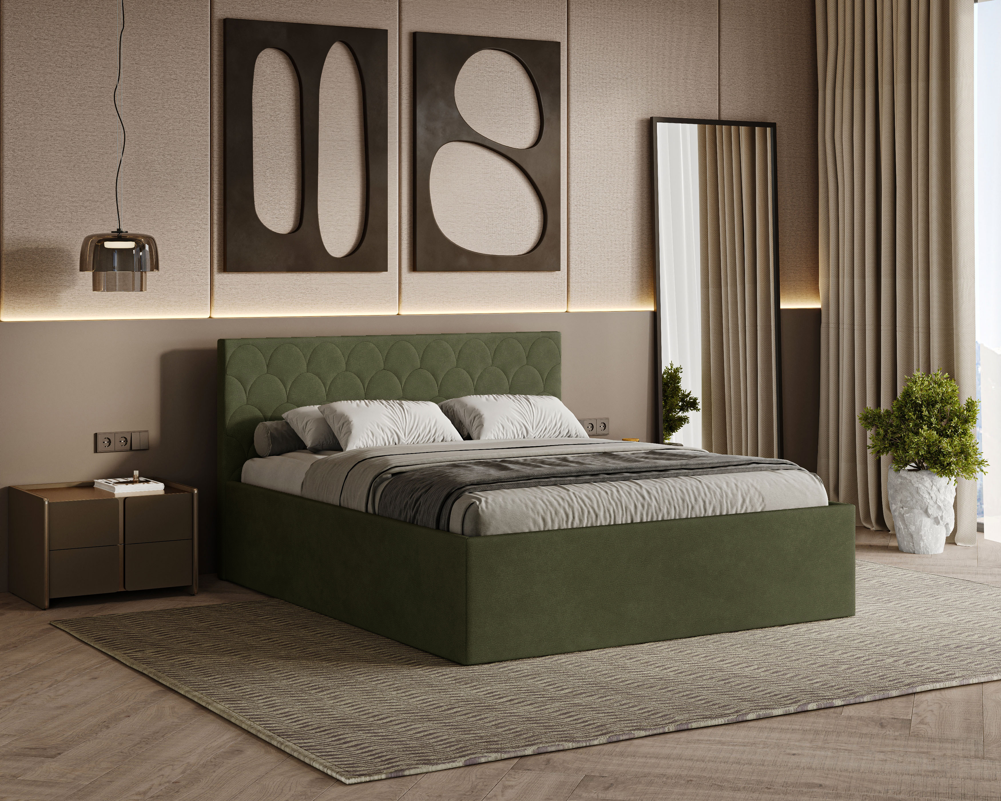 Radius Polsterbett 160x200 cm - Noble 38