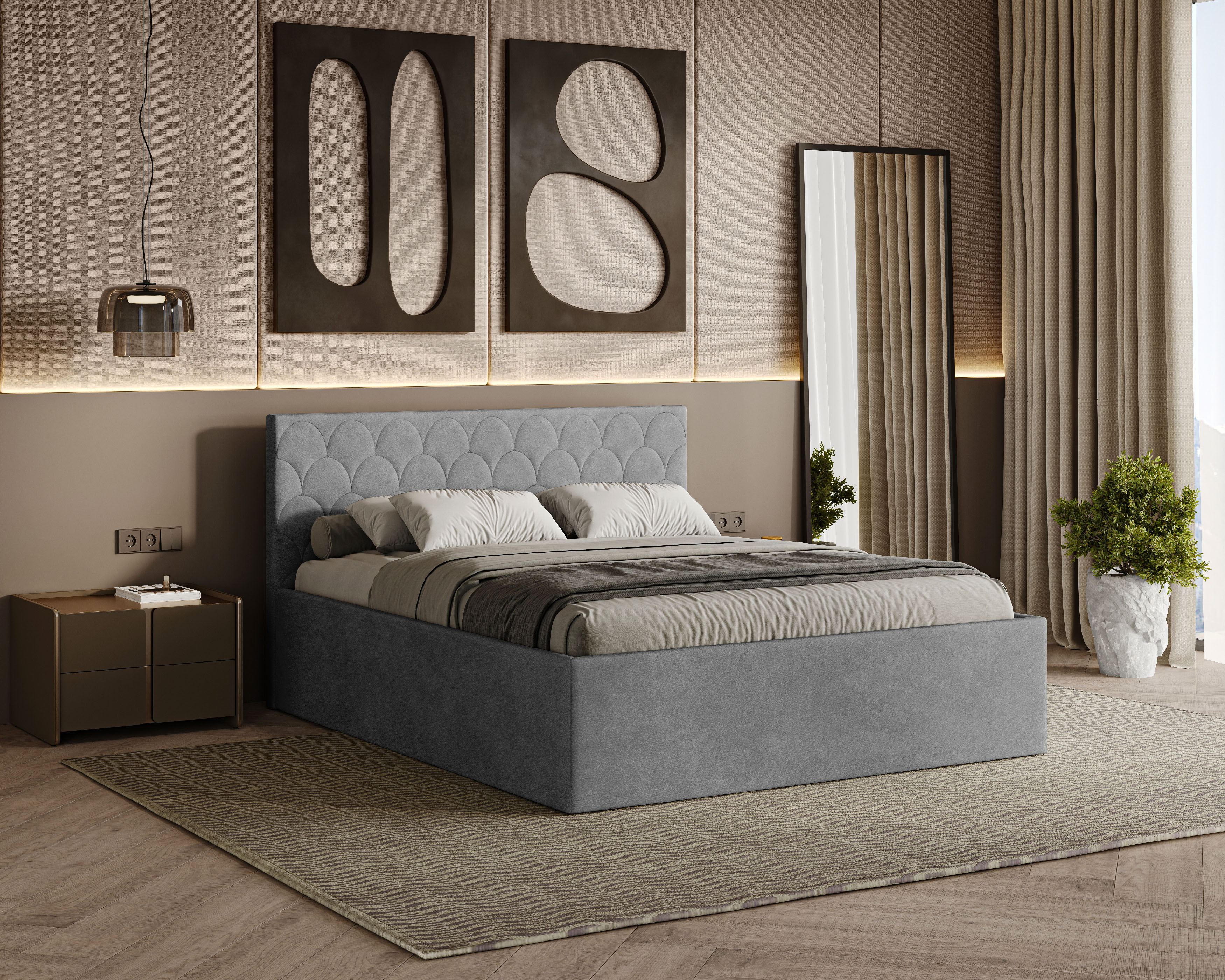 Radius Polsterbett 160x200 cm - Noble 85