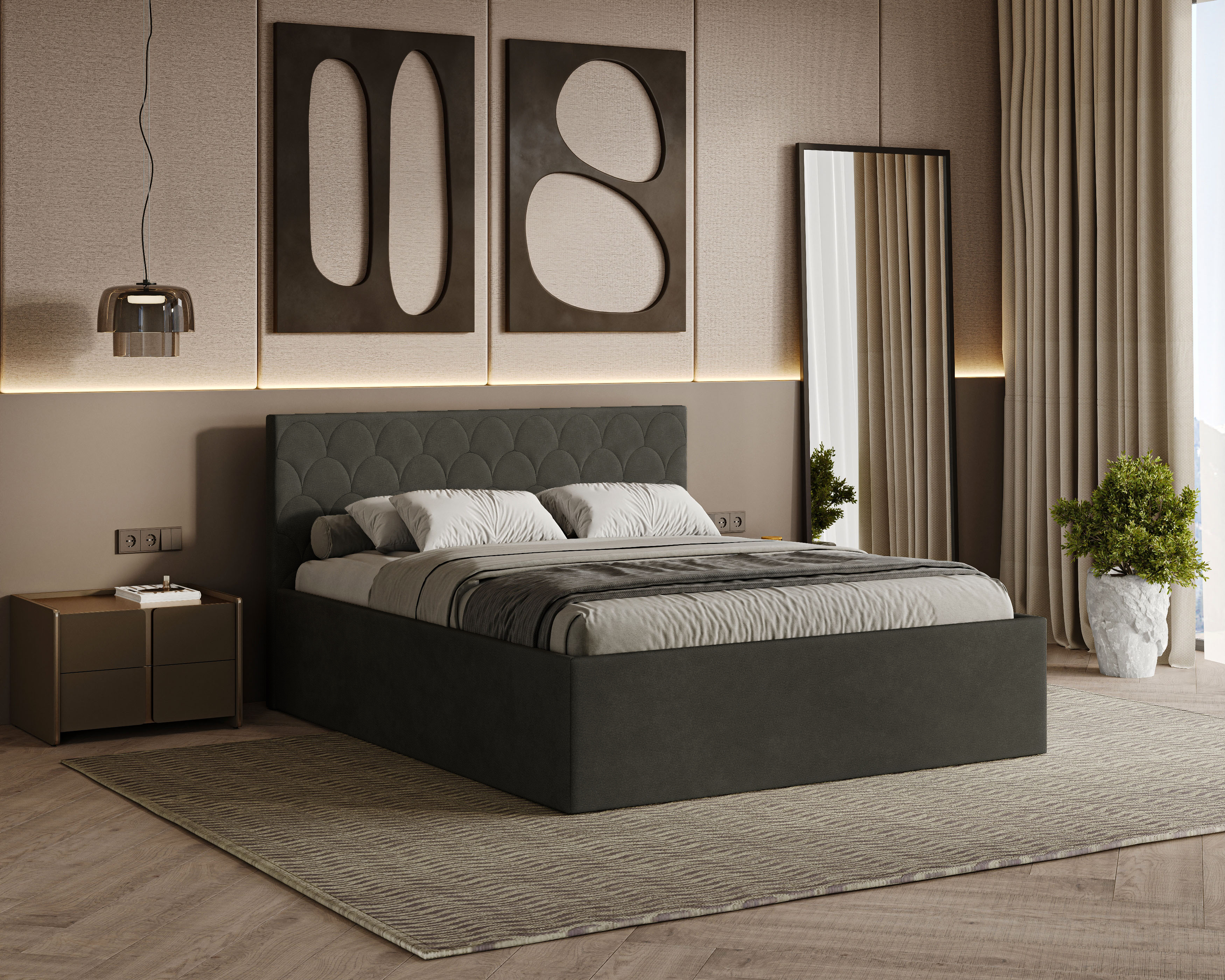 Radius Polsterbett 160x200 cm - Noble 95